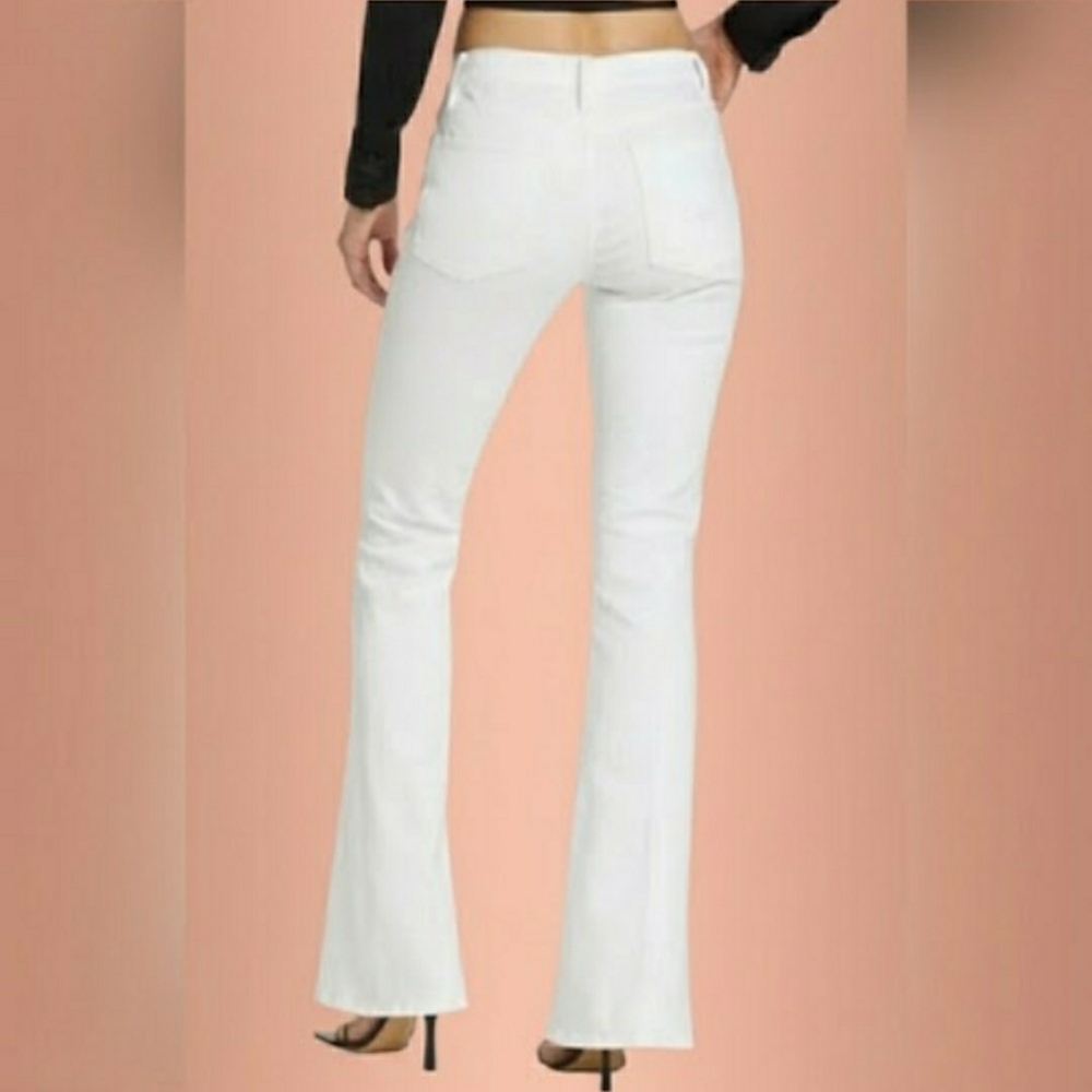 FRAME Le High Flare Jeans in Blanc White Size 27